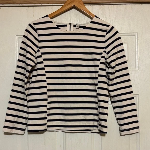J. Crew Striped Top with Back Zipper‎