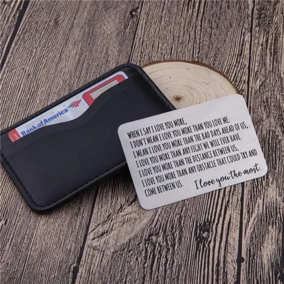 Wallet Insert Card Gifts for Men Husband from Wife Girlfriend Boyfriend Birthday