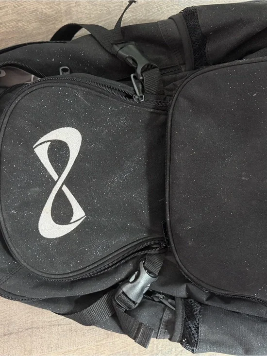 Infinity Logo Black Men's Backpack - Stylish Everyday Bag