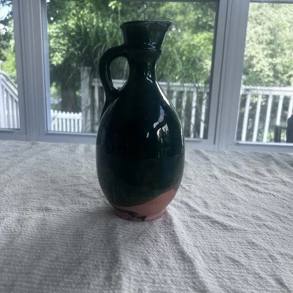 Huilier Terracotta Vert Green Drip Jug 10