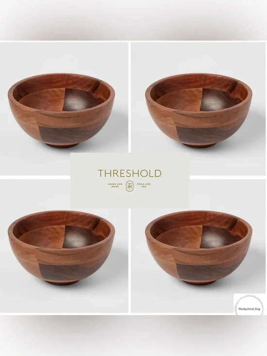 Threshold Wood Serving Bowls {Set of 4}