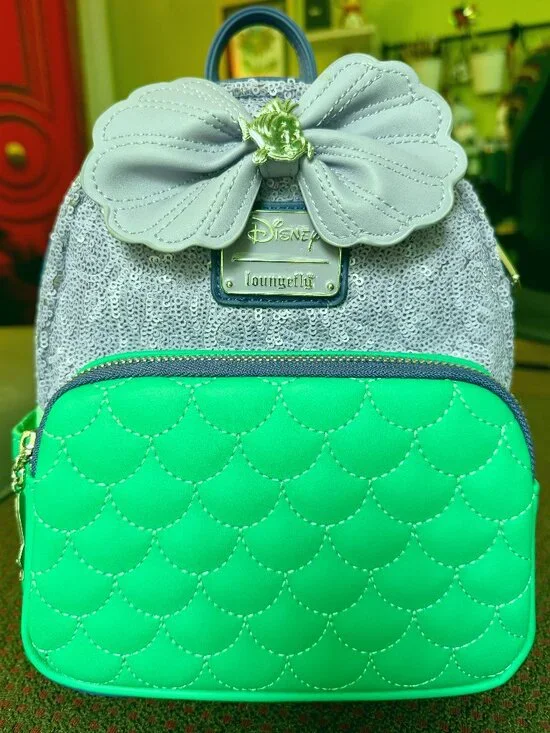 Loungefly Disney Little Mermaid Ariel Sequin Mini Backpack NWT Retired Series