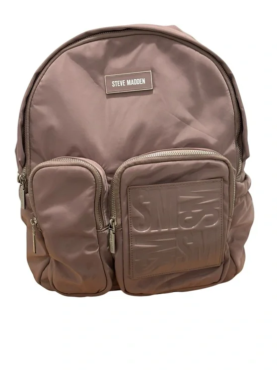 Steve Madden Dusty Rose Nylon Backpack with Front Pockets