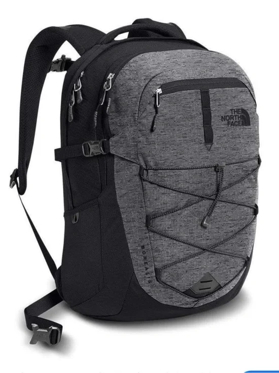 The North Face Borealis Backpack in Black with Copper Accents