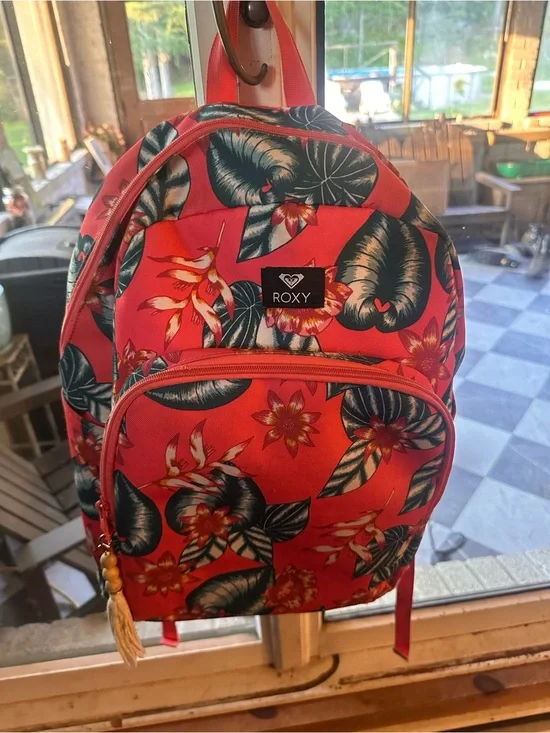 Roxy Red Floral Mini Backpack