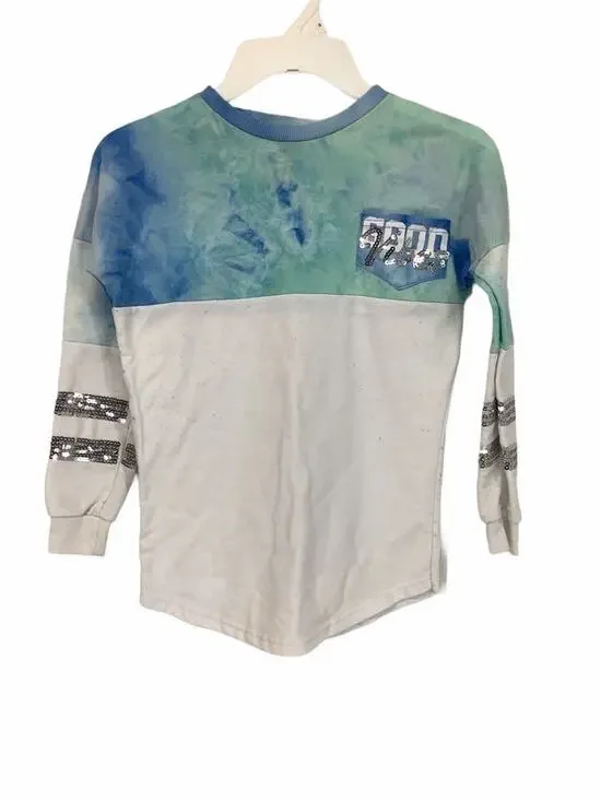 Justify Tie Dye Sequin Baseball T-Shirt Small 7/8