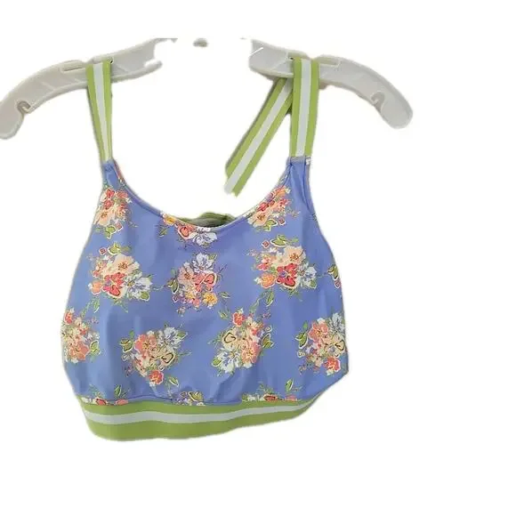 Matilda Jane Marco Blue‎ Floral Padded Sports Bra Multicolor Girls Size 16