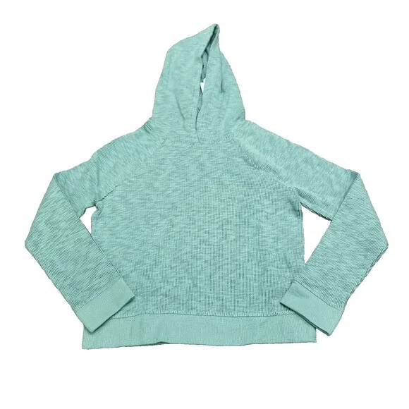 Cat & Jack Girls' Long Sleeves Pullover Hoodie Green Size Medium 8