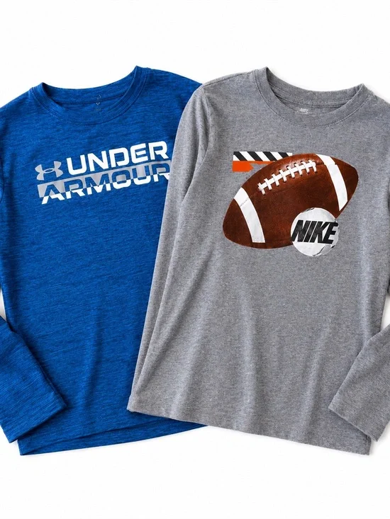 Under Armour Nike Boys Long Sleeve Shirt Bundle Sizes 5T 6/7 Athletic