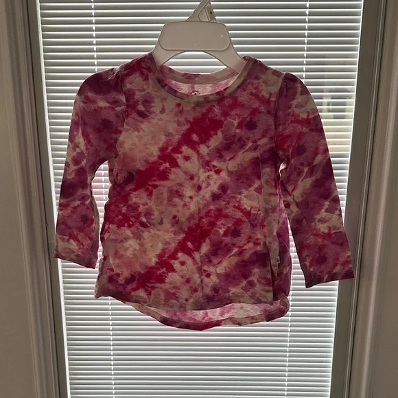 GAP‎ Kids Long Sleeve Tie-Dye Shirt - Pink and Purple