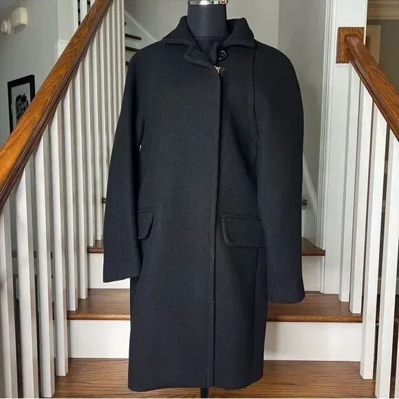 J. Crew Classic Black Trench Coat Sz 2 NWT