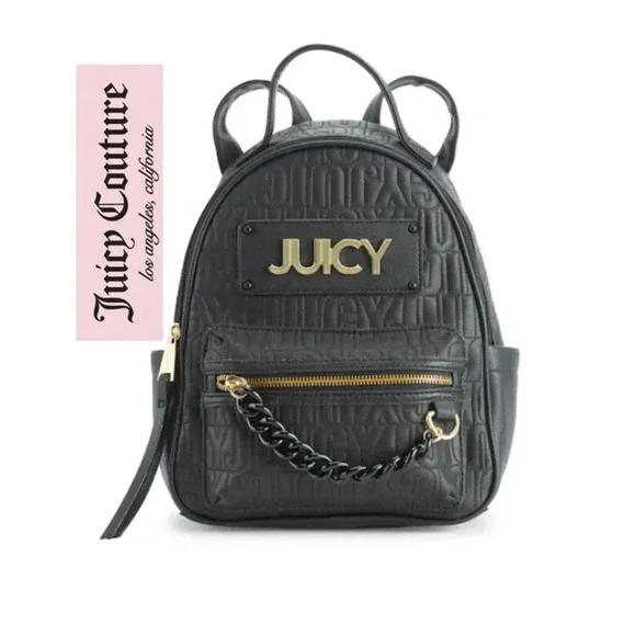 Juicy Couture Black Track Star Backpack