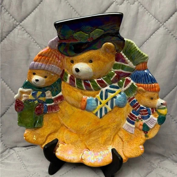 Three Bears Vintage Villeroy & Boch ViIridescent Christmas Serving Dish