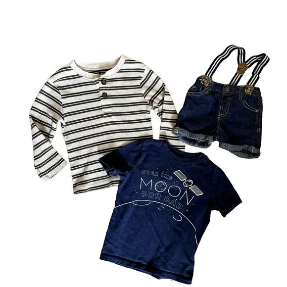 Lot‎ of size 3 toddler boys clothes shirt jersey shorts comfortable play clothes