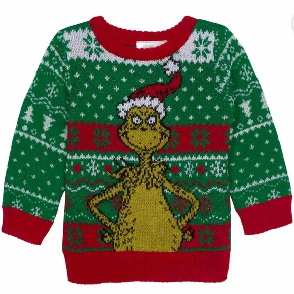 The Grinch Holiday knit Christmas sweater 3-6 month