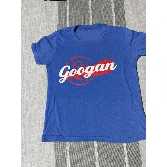 Googan‎ Squad Youth medium  Blue Graphic T-Shirt Fishing Short Sleeve Crew Neck