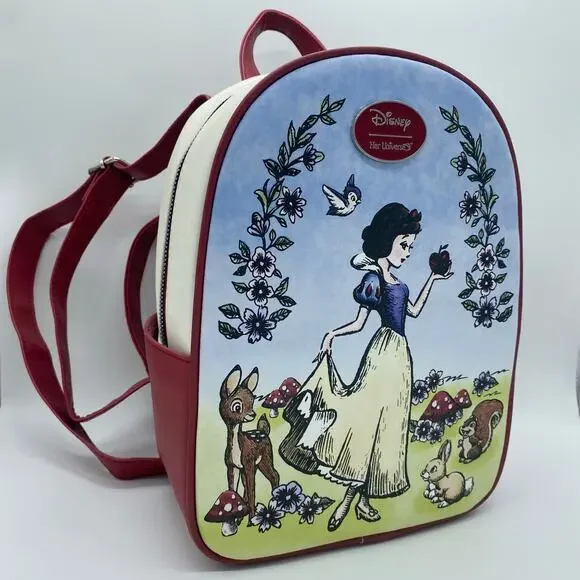 Disney Her Universe Snow White and the Seven Dwarves Red White Mini Backpack