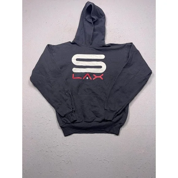 Hanes Hoodie Cotton Blend Black Graphic Youth XL Boys