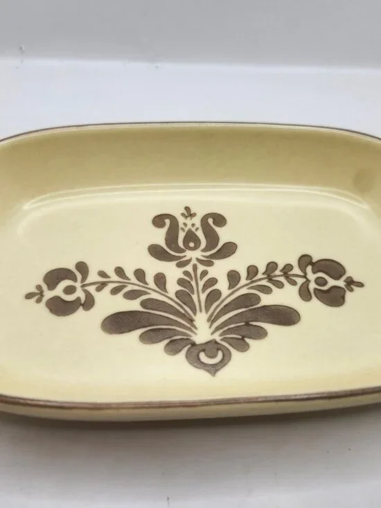Vintage Pfaltzgraff China Oval Dish in Village Pattern