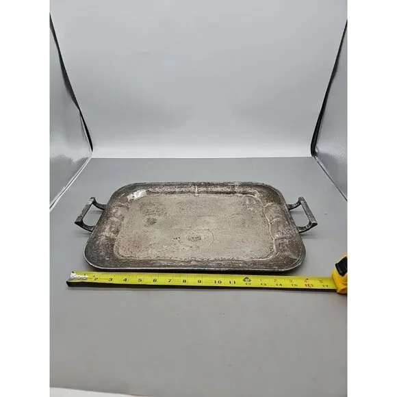 Vintage Viking Plate‎ E.P. Brass Silver Plated Serving Tray Canada