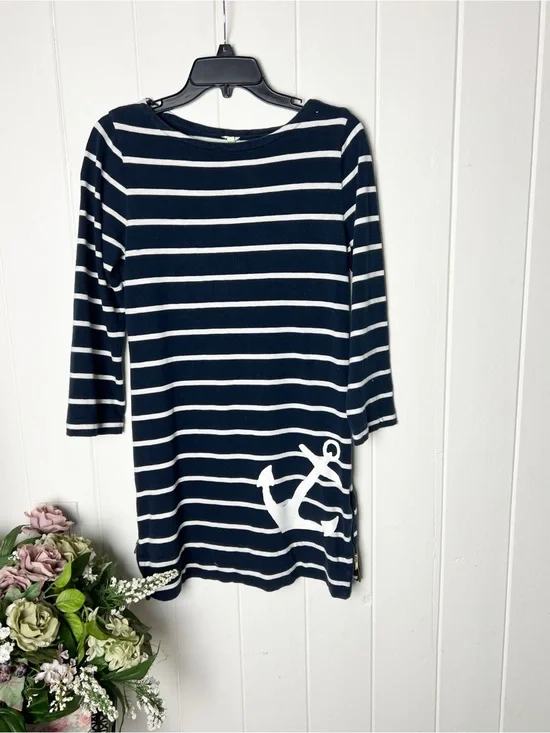 J. Crew Striped Nautical Anchor Dress