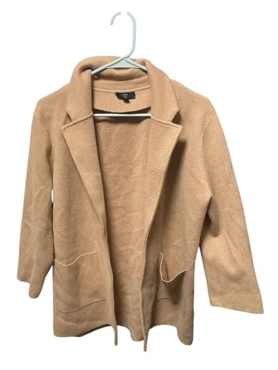 J.Crew 365 Women M Juliette Collarless Wool Blend Open Sweater Blazer Cardigan