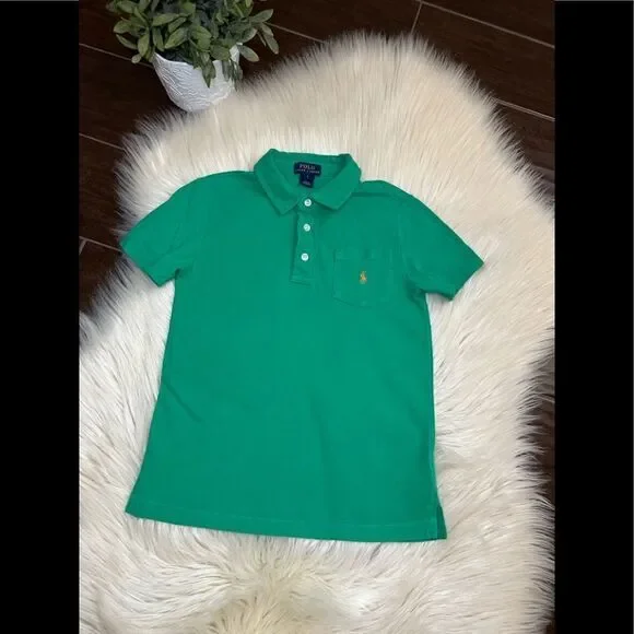 Ralph Lauren Polo green polo sz 7 NWT