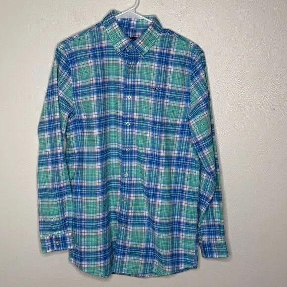 Vineyard Vines Whale Shirt Button Down - Big Kid XL (18)