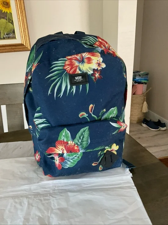 Vans Blue Tropical Print backpack