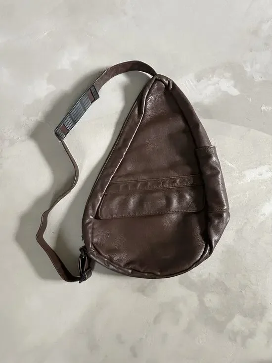 Vintage Ameribag Brown Leather Healthy Back Bag Backpack