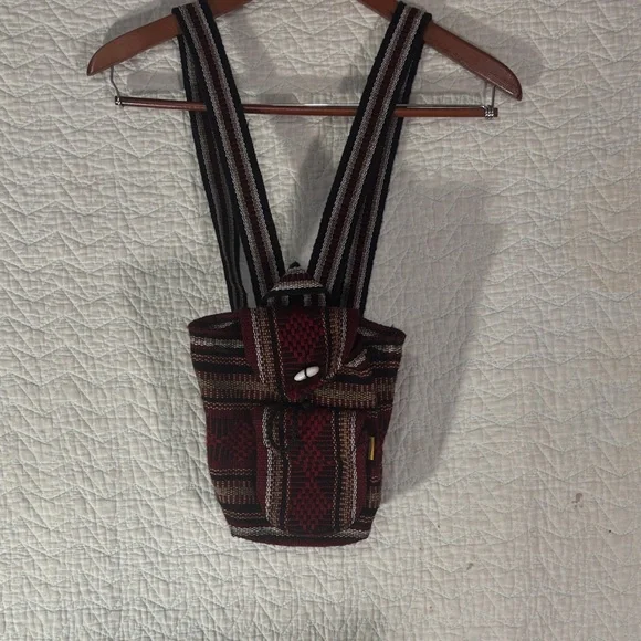 Striped Red and Black Women's Bag
