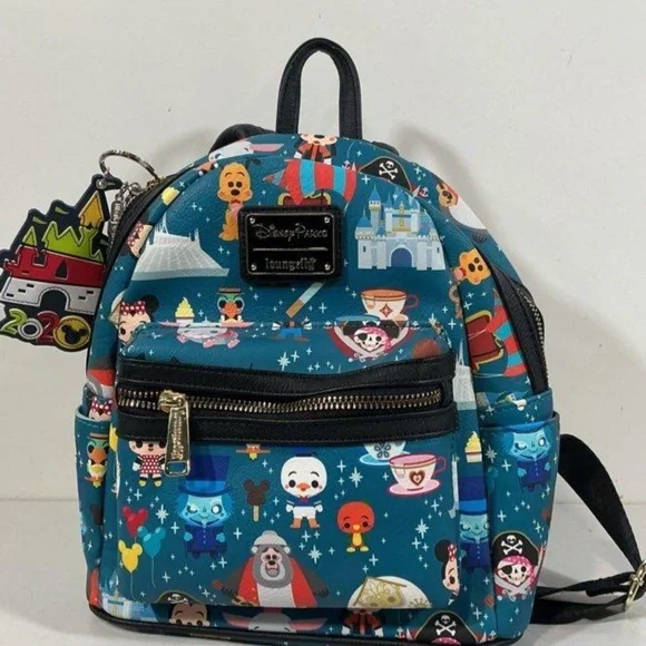 Loungefly x Disney Kids Chibi Backpack Blue and Black