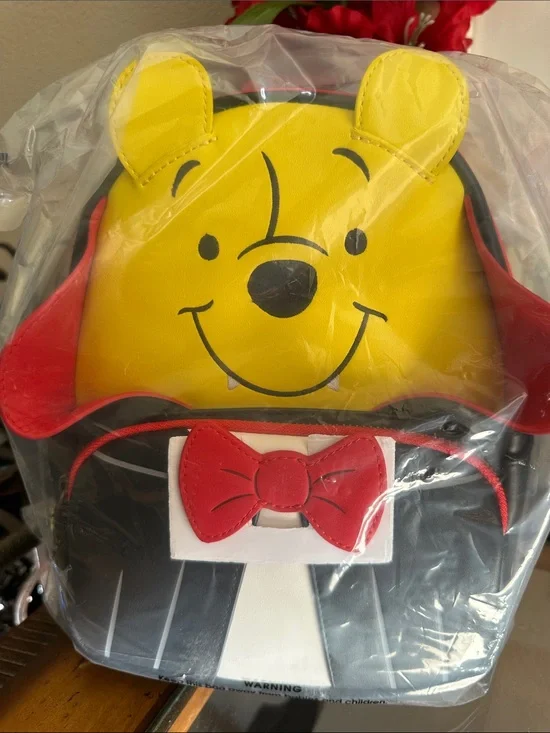 Loungefly  Winnie the Pooh Vampire Backpack with Red Bow nwt