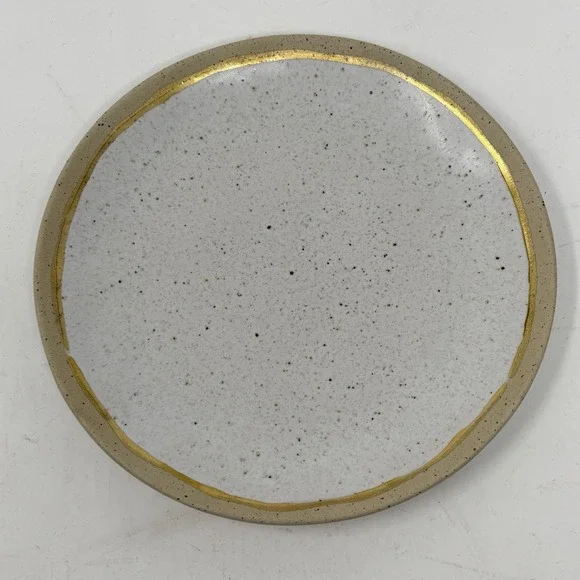 RARE Crate & Barrel Primrose Holiday Gold Salad Plate 9