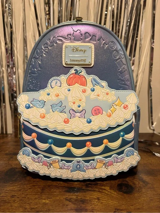 🔥 Loungefly Disney Cinderella Cake Iridescent Mini Backpack