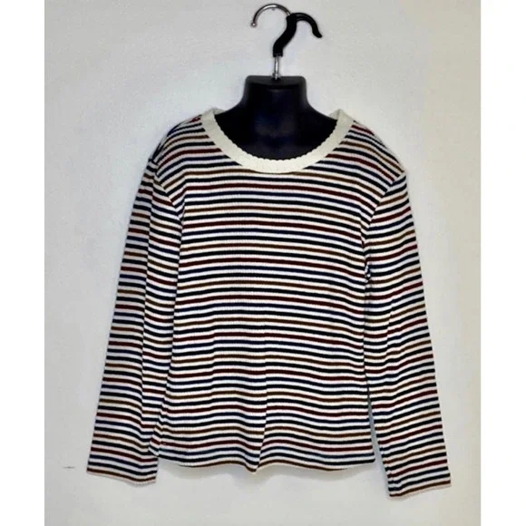 Retro 1990s Esprit Kids‎ Multi-Colored Knit Striped Shirt