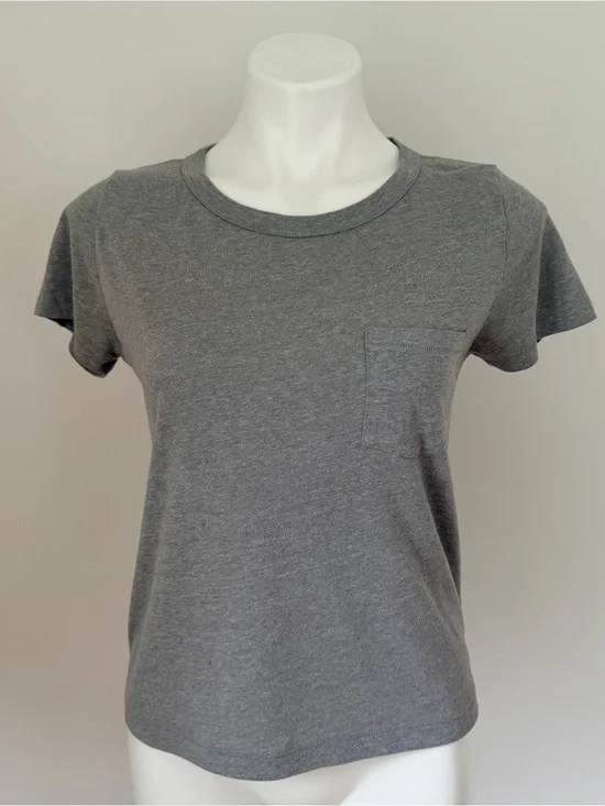 J.Crew Grey Pocket Short Sleeve Essential Tee