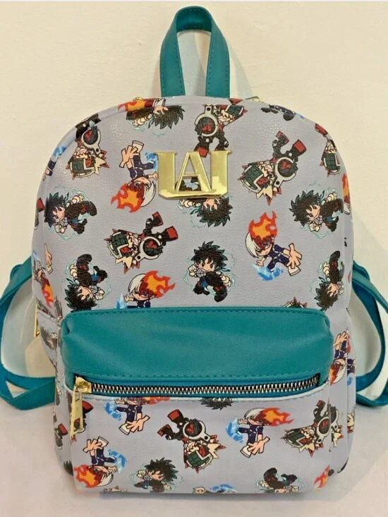 My Hero Academia Anime Merch Bioworld Blue Collectible Mini Bag Backpack