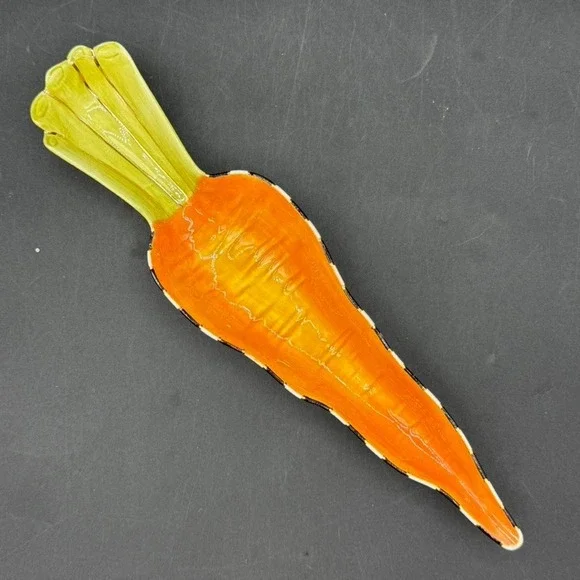 Mackenzie Childs Carrot Serving Dish Bowl 11.5
