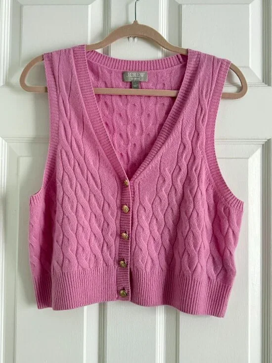 J.Crew Cashmere Cableknit Sweater Vest
