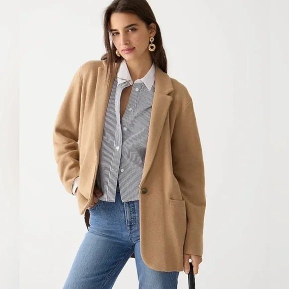 J Crew Cecile relaxed sweater-blazer