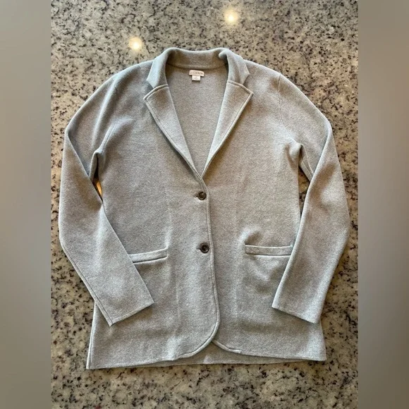 J.Crew 100% cotton Gray Women's Blazer size M