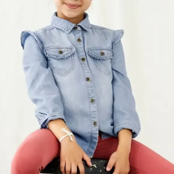 Matilda Jane size 4‎ Lyle’s Button Down Denim Shirt