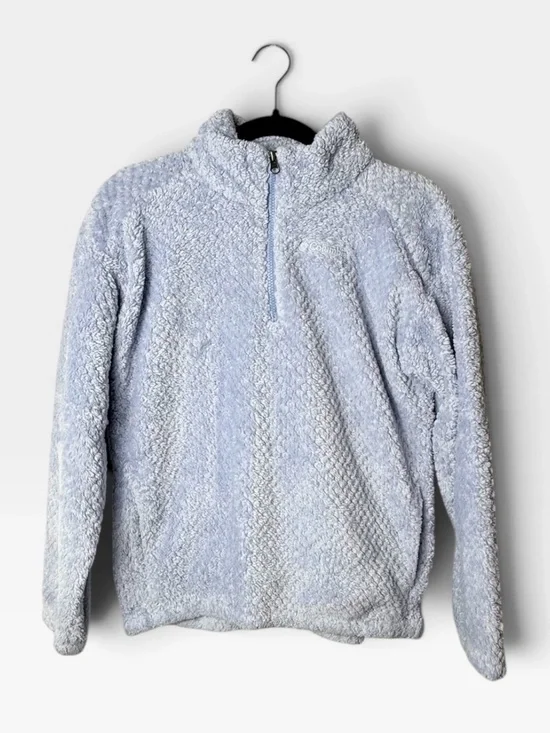 Columbia Youth Sherpa Pullover Size XL Sky Blue Cozy Winter Fall Half Zip (V)