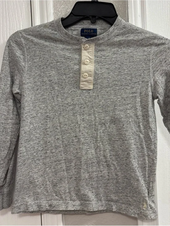Polo by Ralph Lauren Heather Gray & Cream Henley Top