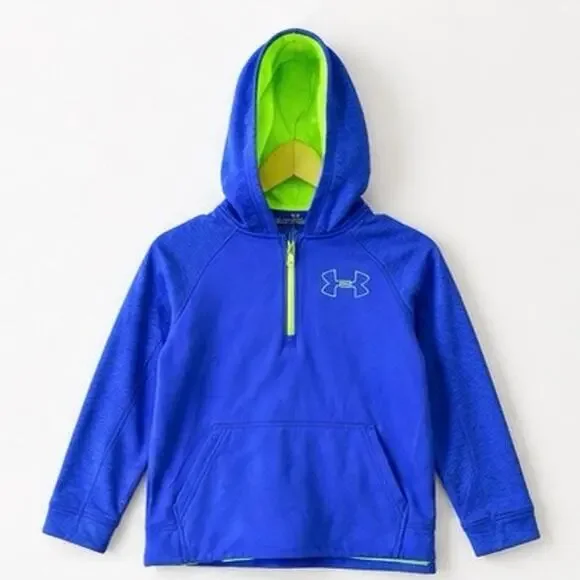 Under Armour Youth Boys ColdGear Blue Hooded Sweatshirt