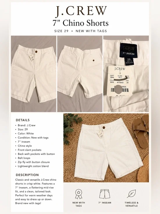 J. Crew White Flat Front 7