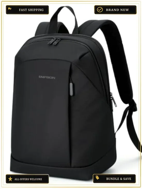 15.6 Inch Laptop Backpack Lightweight Water Resistant Luggage Strap Work Travel