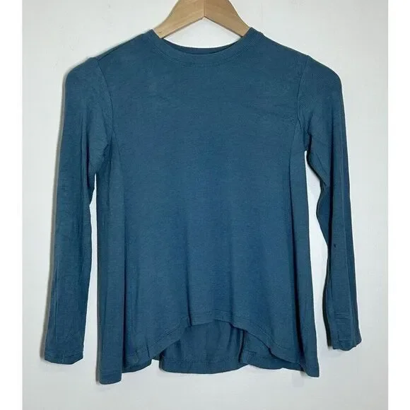 Athleta Girl Long Sleeve Thumbholes Ribbed Top Shirt Size S/7