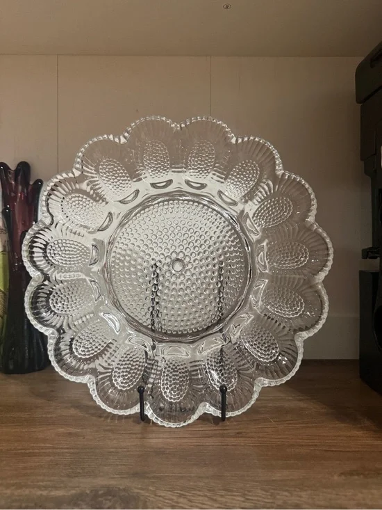 Indiana Glass Hobnail Egg Plate